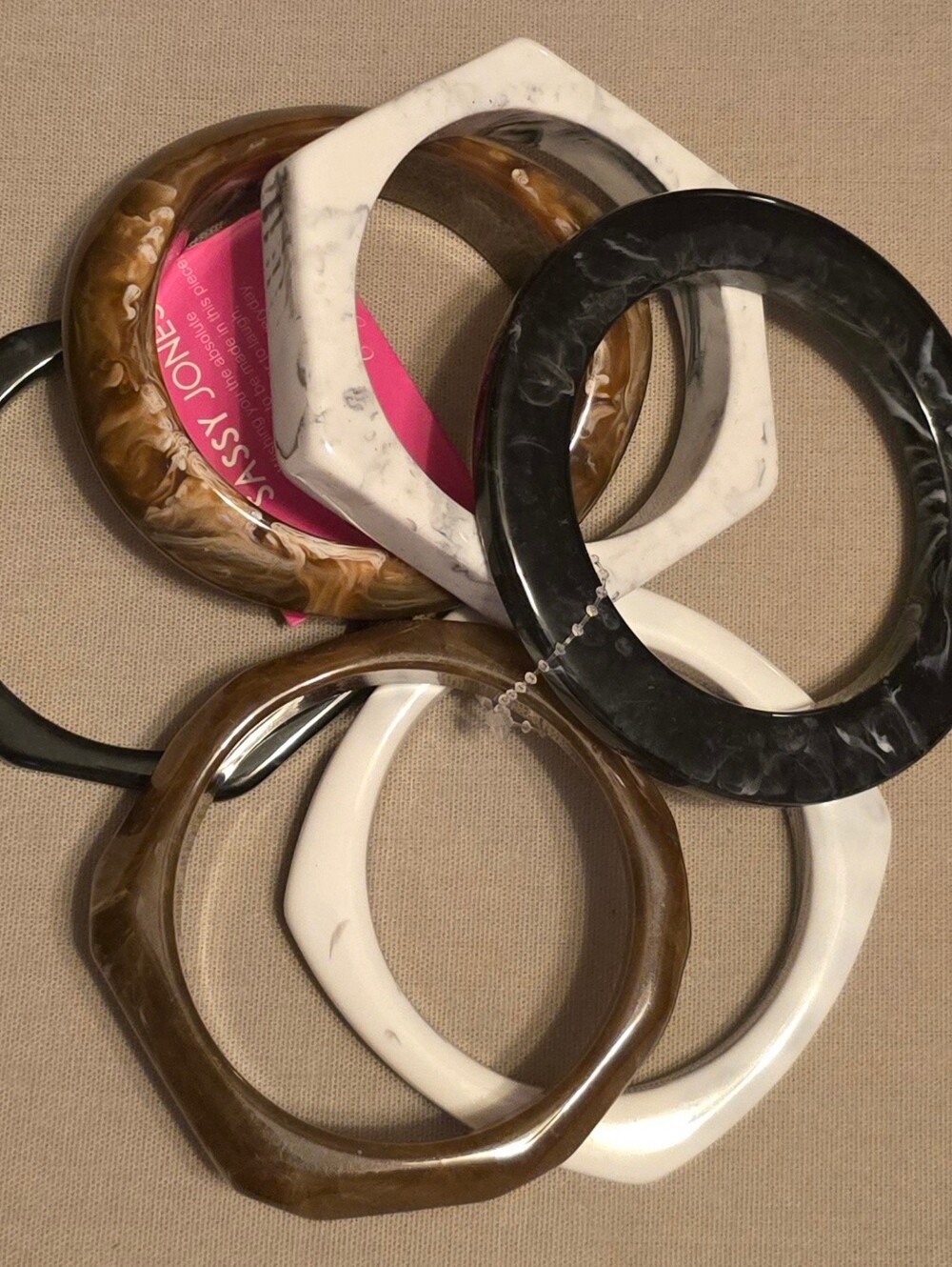 Sassy Jones 6-Piece Zaria Bangle Stack-Athens New, NEVER USED